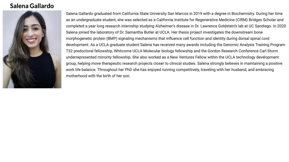Salena Gallardo statement for the Eaton prize