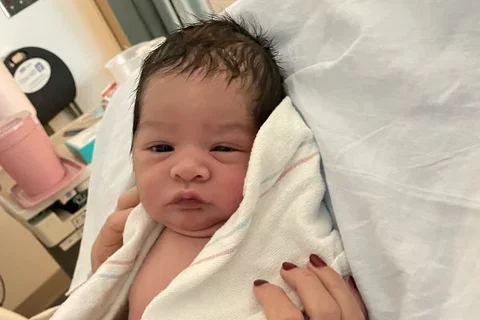 Baby Augustine Manuel Dominguez at the hospital