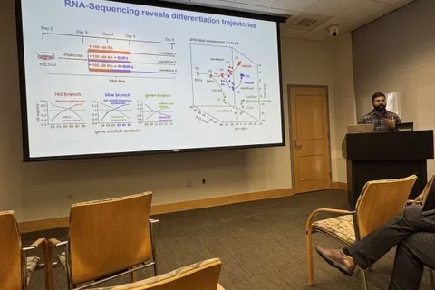 Sandeep gives the IDDRC seminar