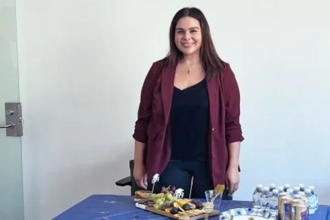 Sandy at thesis defense party