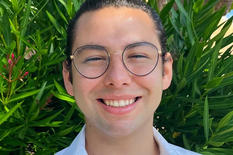 man wearing glasses