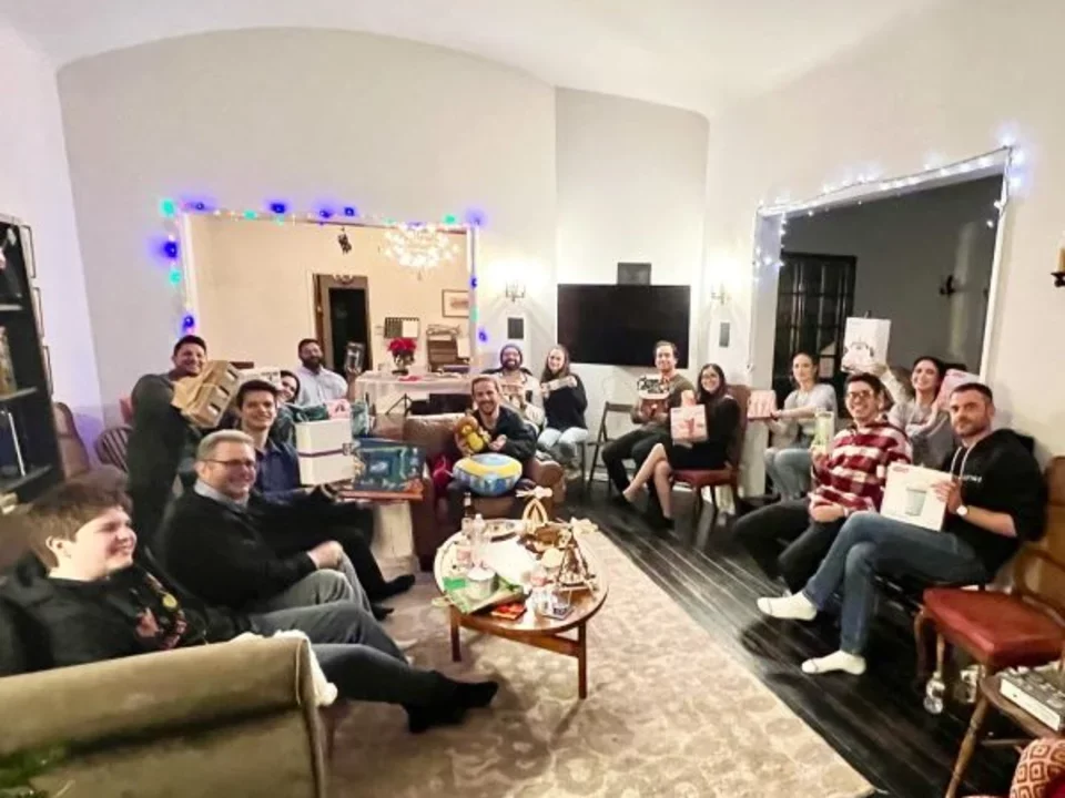 Butler lab group at the holiday party