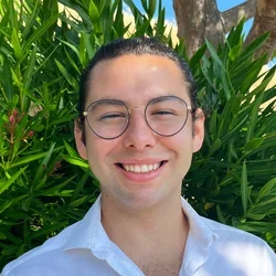 man wearing glasses